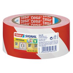 Lepicí pásky (LP) Tesa značkovací - 50mm x 66m / červeno - bílá