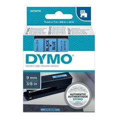 DYMO pásky D1 standardní - 9mm x 7m / černý tisk / modrá páska