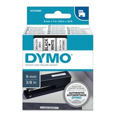 DYMO pásky D1 standardní - 9mm x 7m / černý tisk / bílá páska