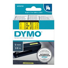 DYMO pásky D1 standardní - 9mm x 7m / černý tisk / žlutá páska