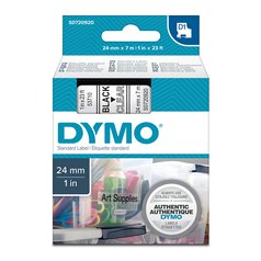 DYMO pásky D1 standardní - 24mm x 7m / černý tisk / čirá páska