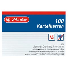 Náhradní karty do kartotéky - karty A5 / 100 ks