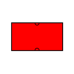 Značkovací-cenové etikety REALEX 22x12,signální-červené (48kot/bal)