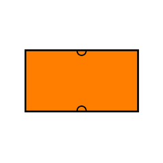 Značkovací-cenové etikety REALEX 22x12,signální-oranžové (48kot/bal)