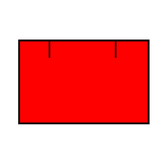 Značkovací-cenové etikety CONTACT 25x16, sig.-červené, rovné (40kot/bal)