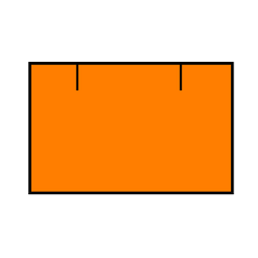 Značkovací-cenové etikety CONTACT 25x16, sig.-oranžové, rovné (40kot/bal)