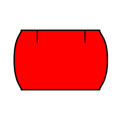 Značkovací-cenové etikety CONTACT 25x16, sig.-červené, oblé (40kot/bal)