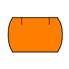 Značkovací-cenové etikety CONTACT 25x16, sig.-oranžové, oblé (40kot/bal)