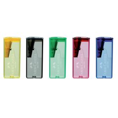Ořezávátko Faber-Castell se zásobníkem - fluorescenční barvy