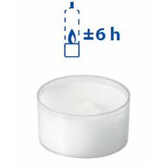 Čajové svíčky transparentní O 39 mm, 6 h. [24 ks]
