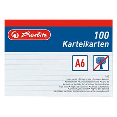 Náhradní karty do kartotéky - karty A6 / 100 ks