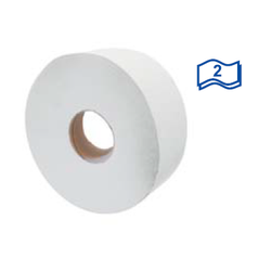 Toaletní papír JUMBO 2-vrstvý, o18cm, bílý, CELULÓZA/TISSUE, 100 m [12 ks]