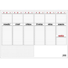 Plánovací kalendář -  týdenní stolní mapa - OS090 / A3