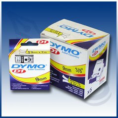 DYMO pásky D1 standardní - 12mm x 7m / černý tisk / modrá páska