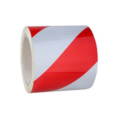 Výstražná páska 75mmx250m,červeno-bílá
