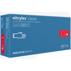 NITRILOVÉ rukavice MODRÉ Vel L  Nitrylex PF Classic [100 ks]
