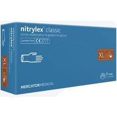 NITRILOVÉ rukavice MODRÉ Vel XL  Nitrylex PF Classic [100 ks]