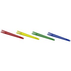 Vidlička na hranolky barevná mix 7,5 cm [2000 ks]