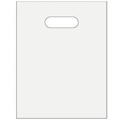Taška průhmat, bílá LDPE 38x45 (500)