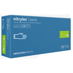 NITRILOVÉ rukavice MODRÉ Vel S Nitrylex PF Classic [100 ks]